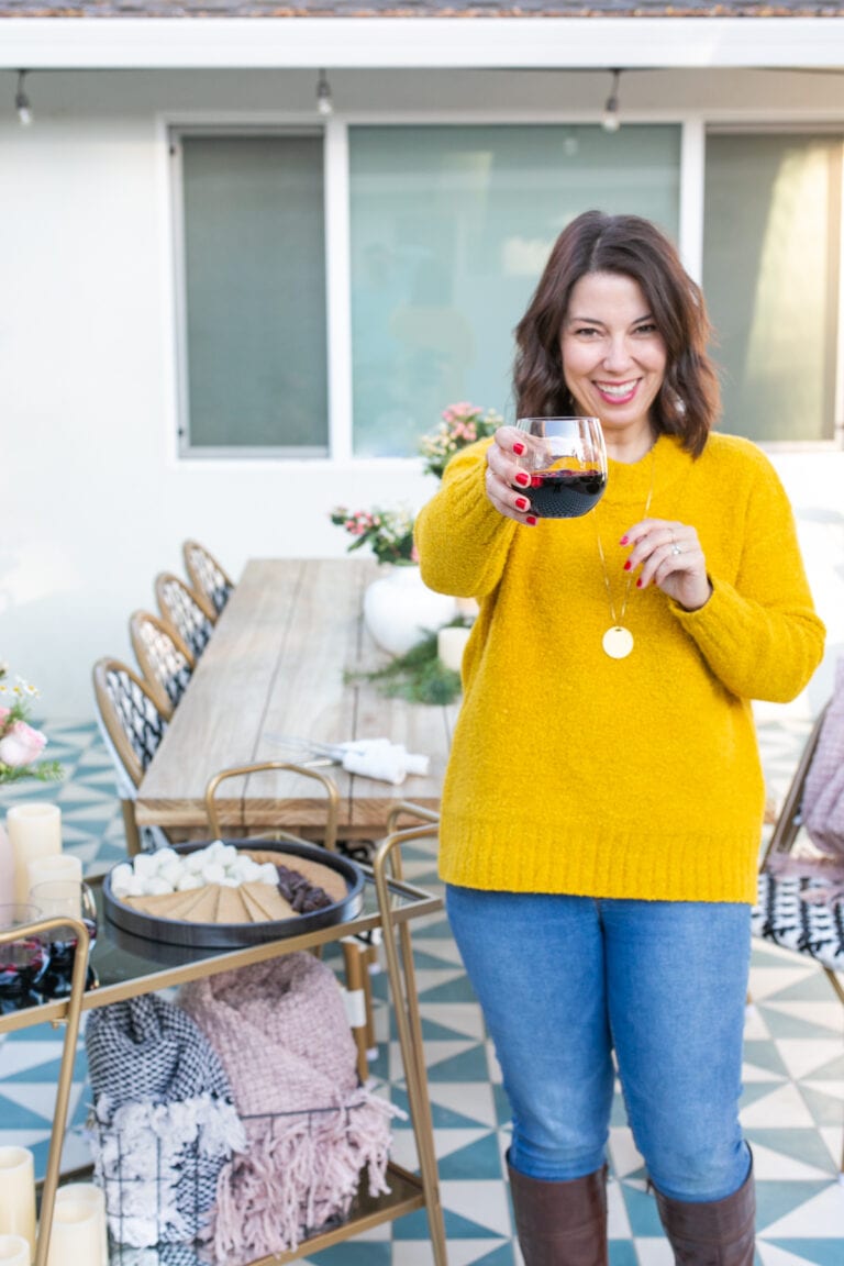 outdoor entertaining during winter
