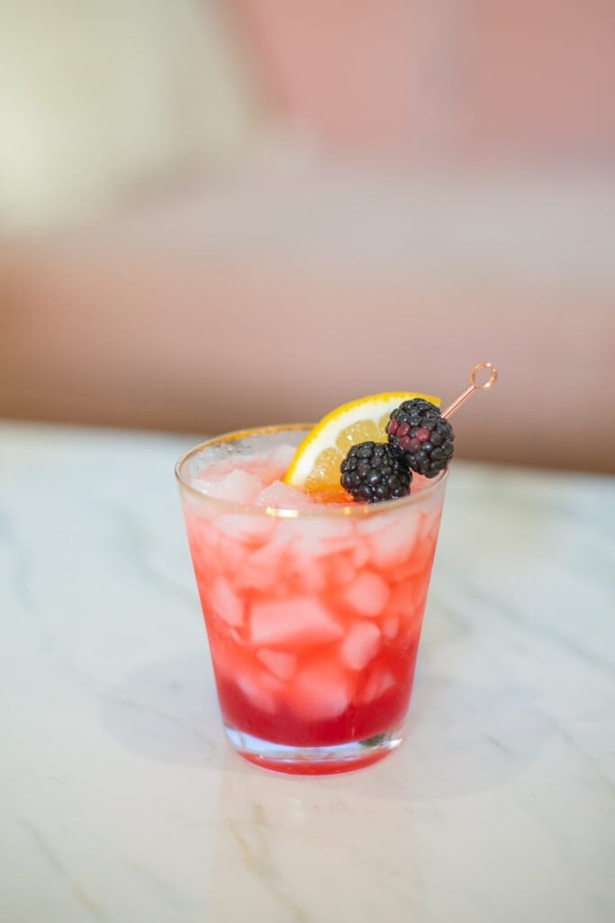 Blackberry bramble cocktail