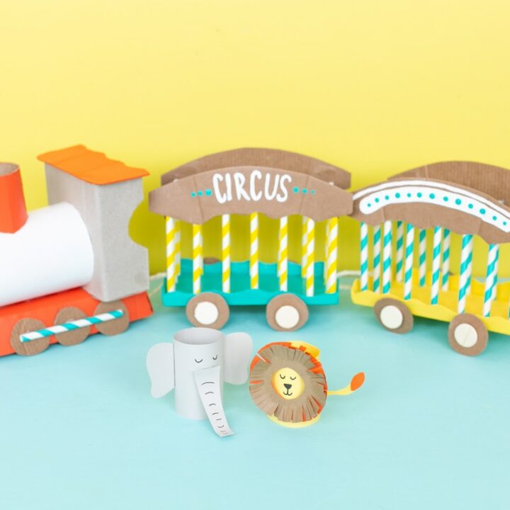 Make a Cardboard Train Craft with Kids