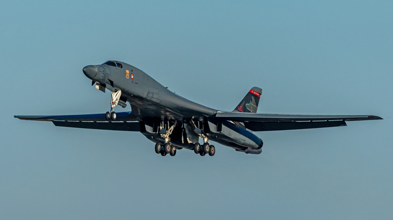 A B-1 bomber in flight