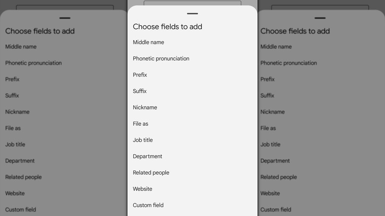 Option to add custom fields for additional information in Google Contacts