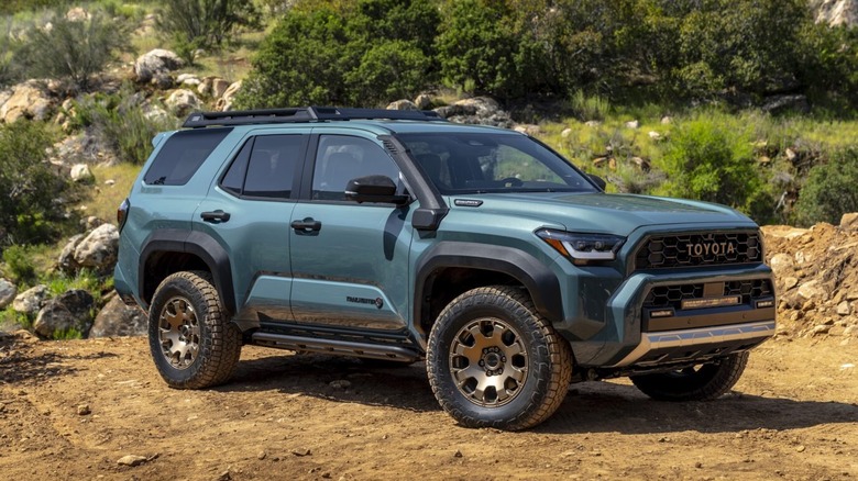 The 2025 Toyota 4Runner on an unpaved dirt path