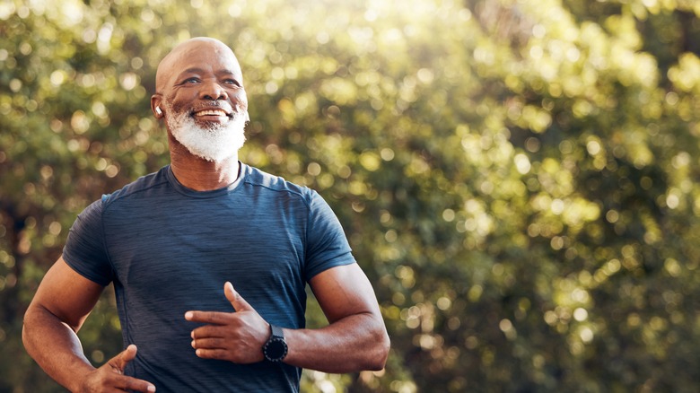 man running while smiling