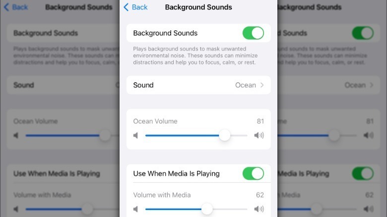 iPhone background sounds