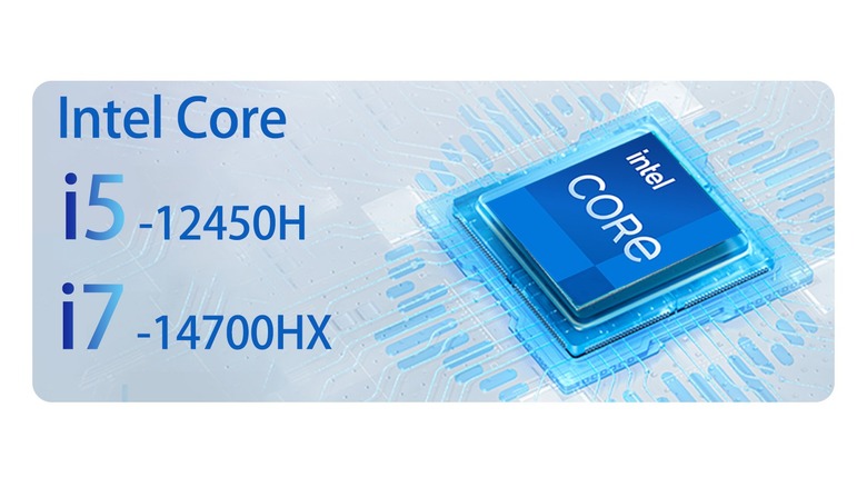 Intel Core banner for i5-12450H and i7-14700HX