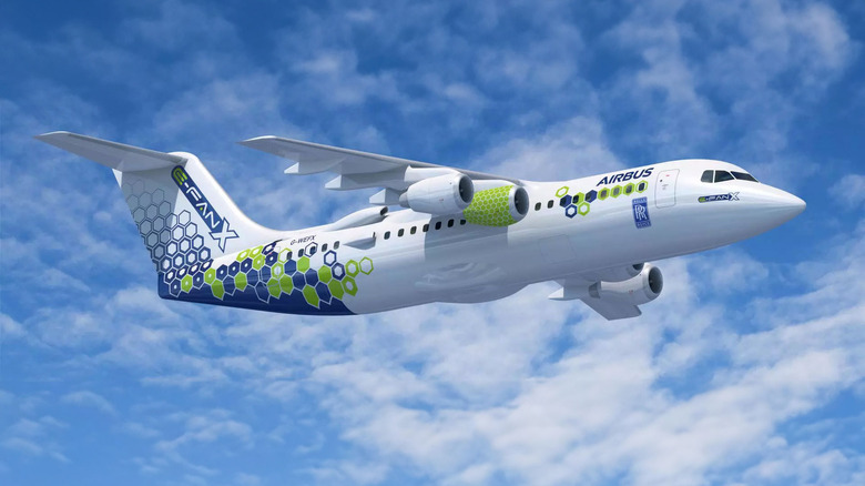 artist render of the Airbus E-Fan X