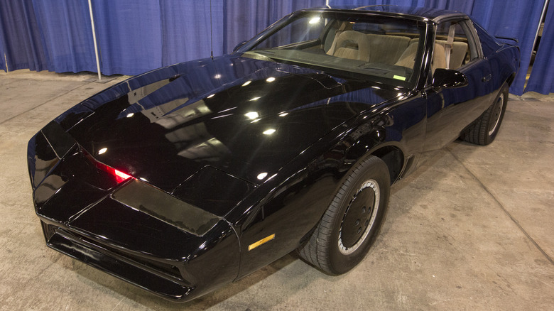 David Hasselhoff pictured with his trusty KITT sidekick.