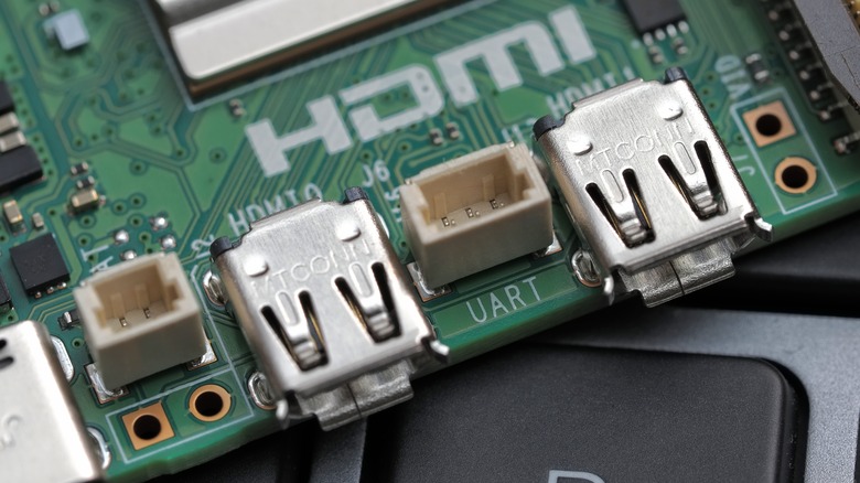 Raspberry Pi mini-HDMI ports on board