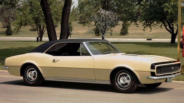 Yellow 1967 Chevrolet Camaro RS SS