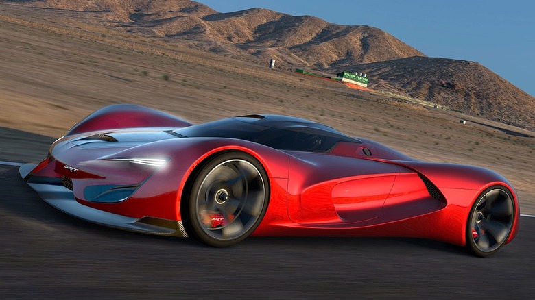 Dodge SRT Tomahawk render driving track