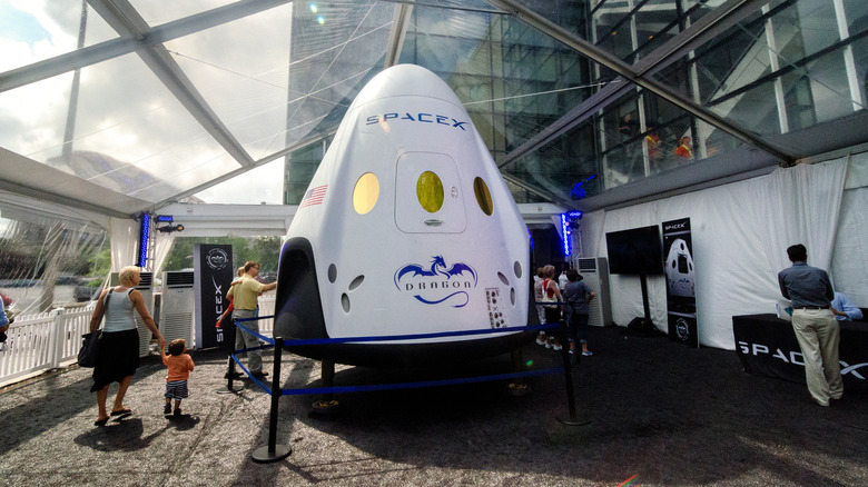 SpaceX dragon capsule display