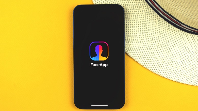 FaceApp on a phone 