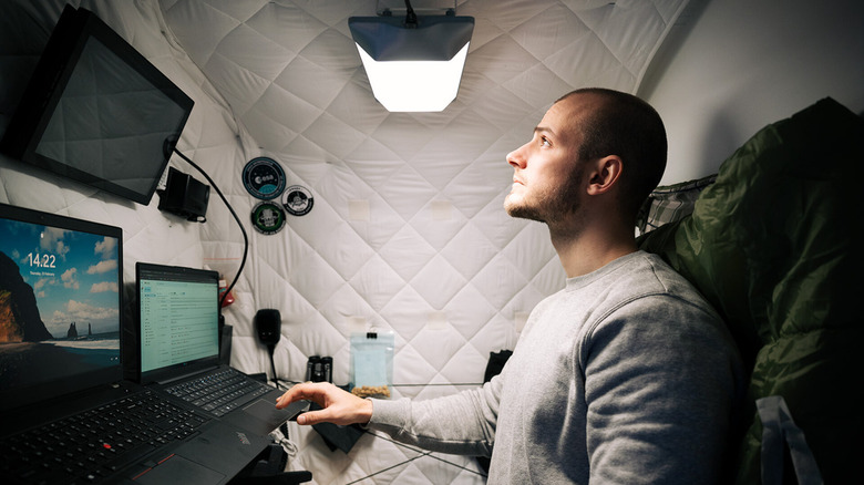 Astronaut in circadian light experiment