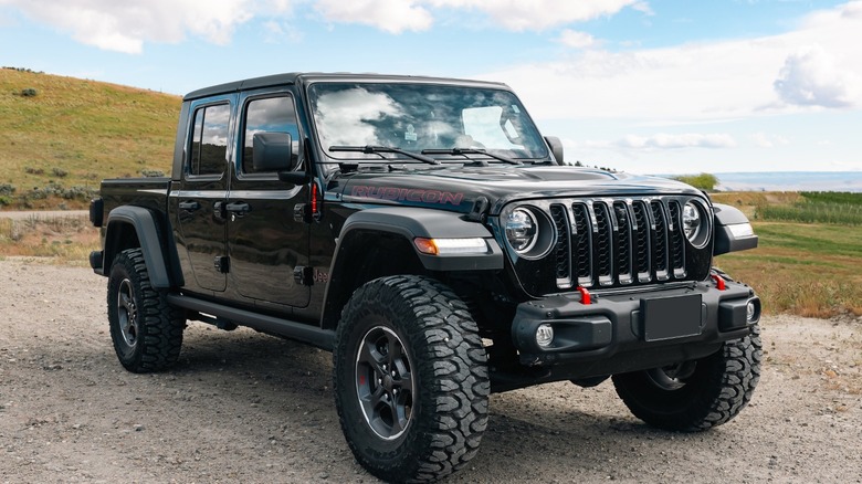 A black Jeep Gladiator