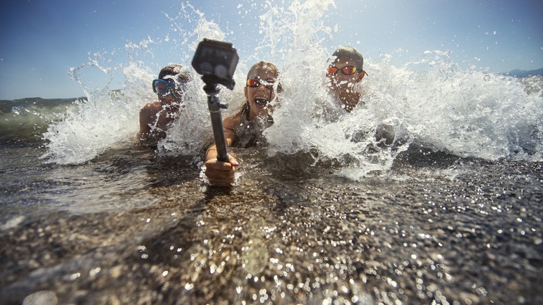 using a video camera in water