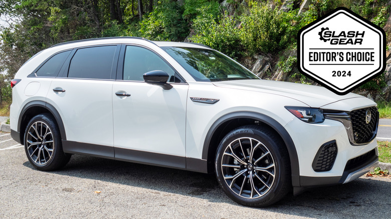 2025 Mazda CX-70 PHEV parked along the mountainside