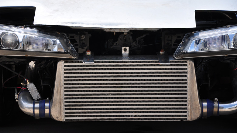 Car with a front mount intercooler