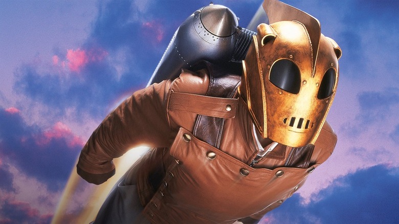 The Rocketeer flying with jetpack