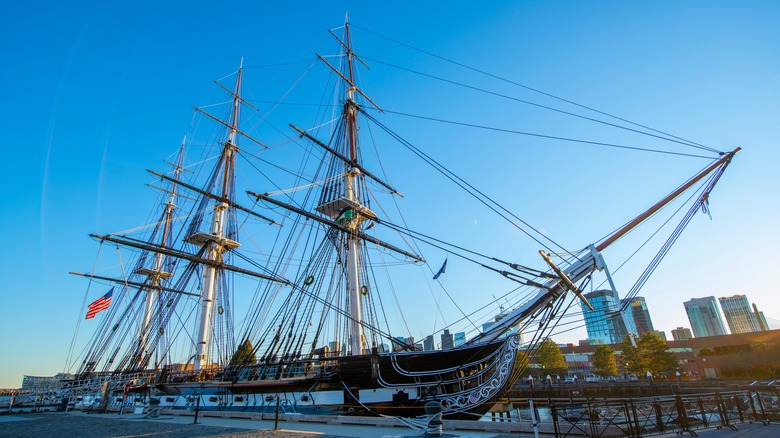 USS Constitution docked as museum