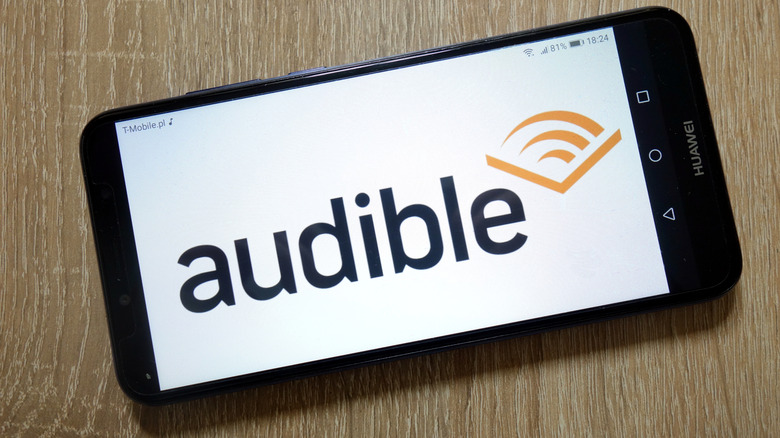 Audible displayed on smartphone