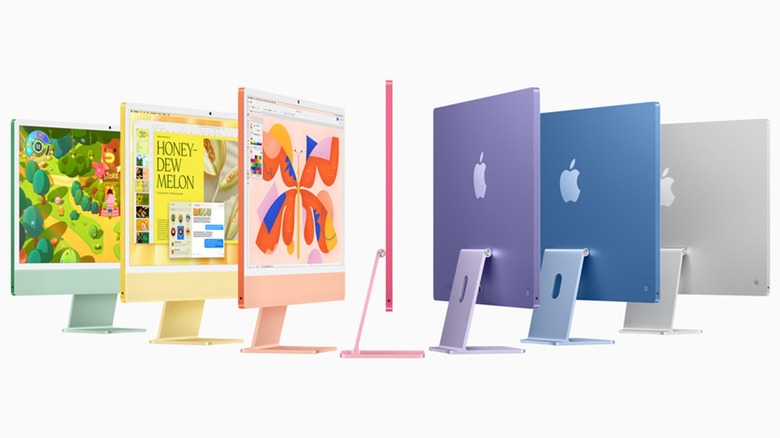 Apple iMacs in different colors