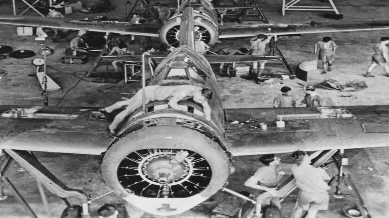 Brewster F2A Buffalos in production during World War II