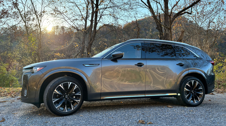 2025 Mazda CX-90 parked along the New River near Narrows, Virginia