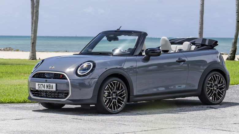 2025 MINI Cooper convertible at the beach