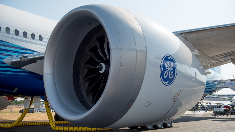 A Boeing 777X with a GE9X engine