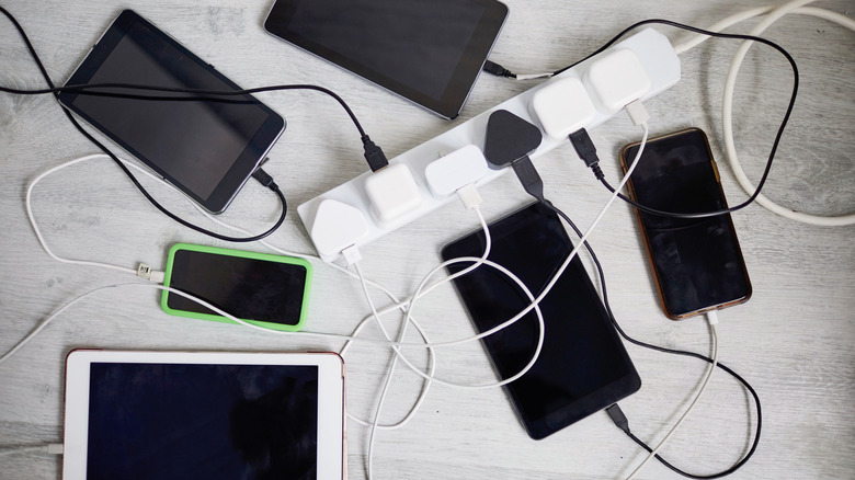 Various mobile devices charging