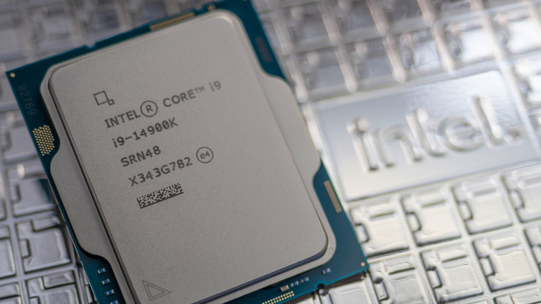 An Intel CPU showing the complete processor name printed on the chip