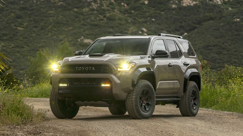 The 2025, sixth-generation Toyota 4Runnerl on dirt road