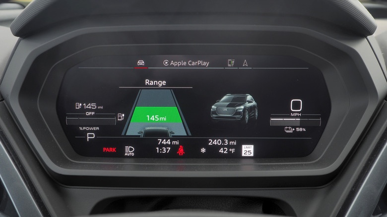 2025 Audi Q4 e-tron virtual cockpit display