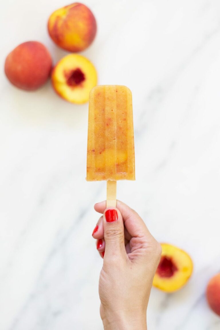 Boozy Peach Punch Pops