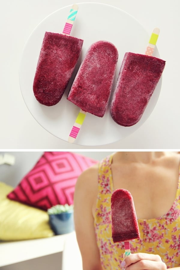 Homemade Blackberry Popsicles