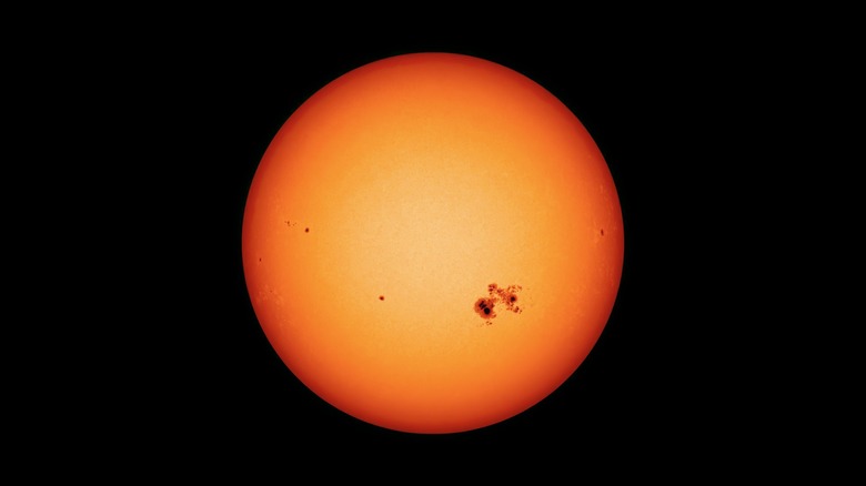 Sunspot on Sun's surface