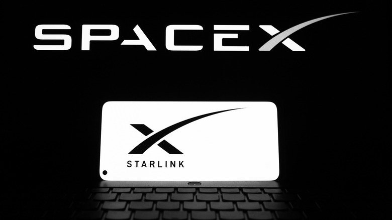 Starlink logo on a phone screen