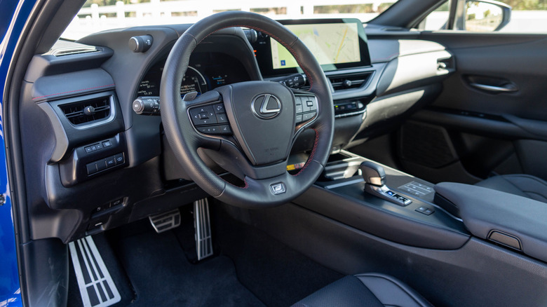 Interior of 2025 Lexus UX300h F Sport Handling