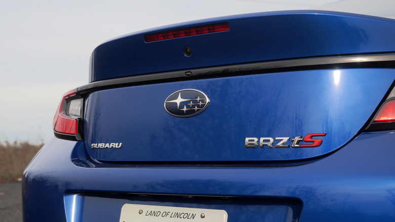 2025 Subaru BRZ tS trunk and rear badging