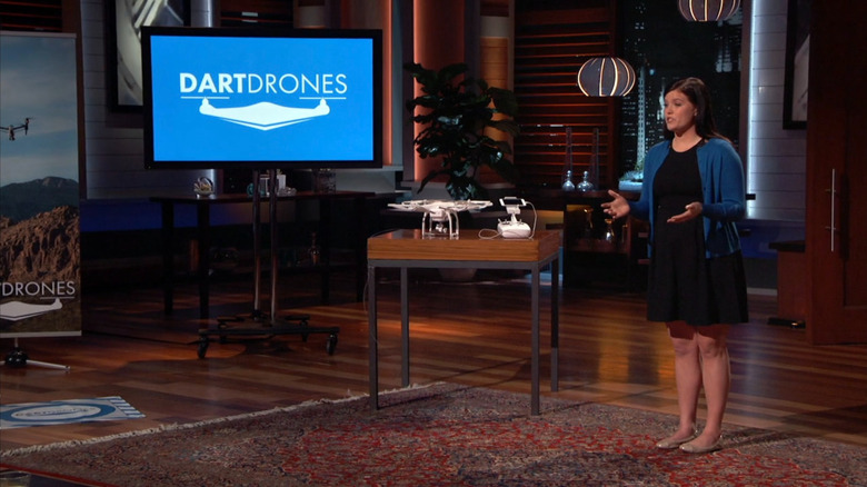 Abby Speicher pitching DARTdrones on Shark Tank