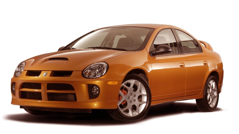 An orange Dodge Neon SRT-4