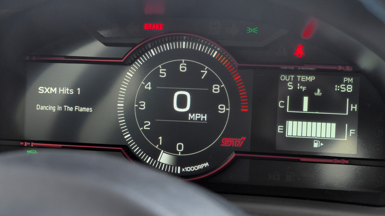 2025 Subaru BRZ tS gauge cluster display