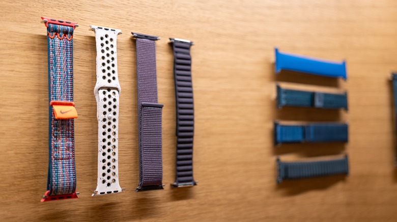 Apple Watch watchbands on display